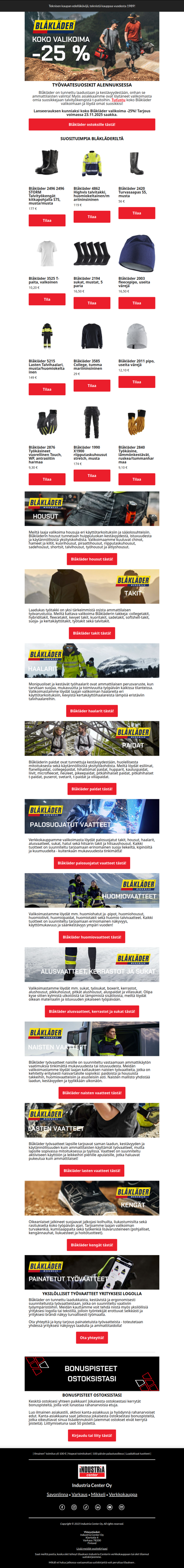 Suosituimmat Blåkläderiltä -25%