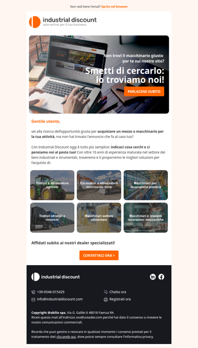 Cerchi un mezzo o macchinario specifico per la tua attività?