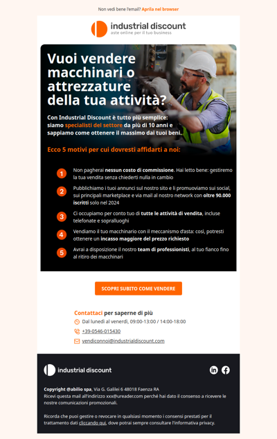 5 motivi per vendere i tuoi macchinari con Industrial Discount