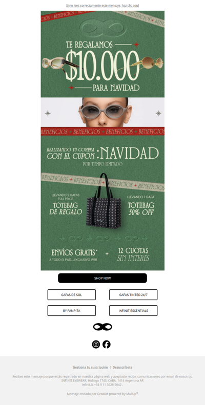 ¡Adelantá tu regalo para las fiestas!🎄👓