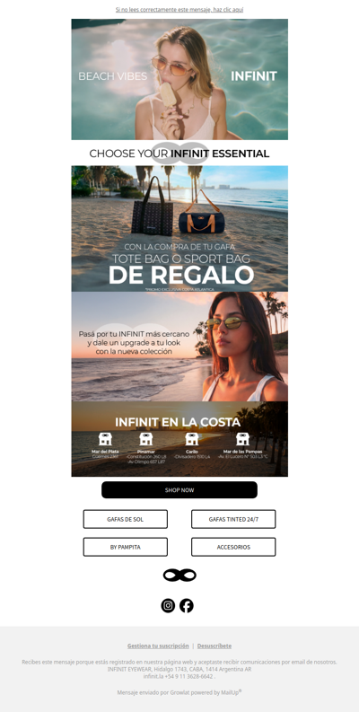 Si estás en la costa, hay algo para vos 👓🌴