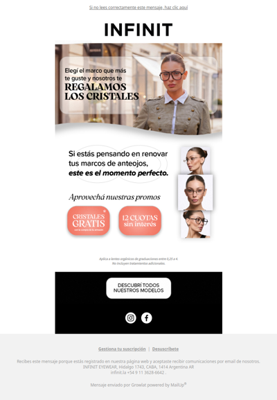 ¡Tenés cristales gratis! 👓