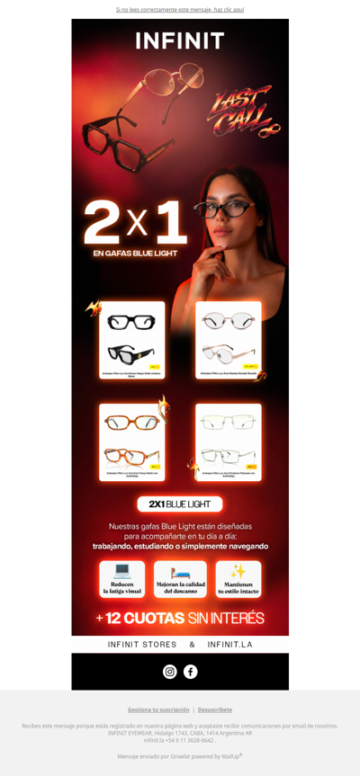 Conocé las gafas Blue Light: 2x1 + 12 cuota👓🔥