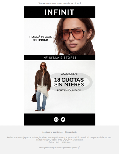 💳18 cuotas sin interés 👓 ¡Por tiempo limitado!