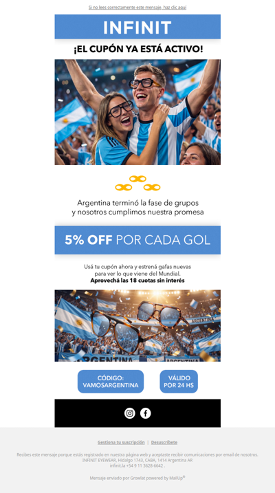 ¡Ganamos! 🥳 Tu cupón está activo 👓