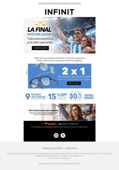 ⚽¡VAMOS ARGENTINA! 2x1 + Envío Gratis 👓
