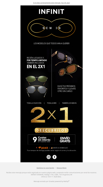 🚨New Drop 👓 con 2x1 + envío gratis 🔥