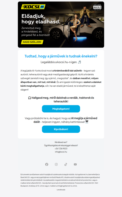 🎶 Hallgasd meg, miről dalolnak a járművek!