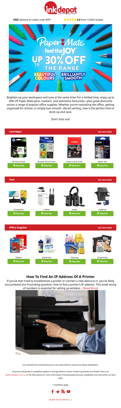 Save Up to 30% on Paper Mate + Office Essentials! ✏️✅