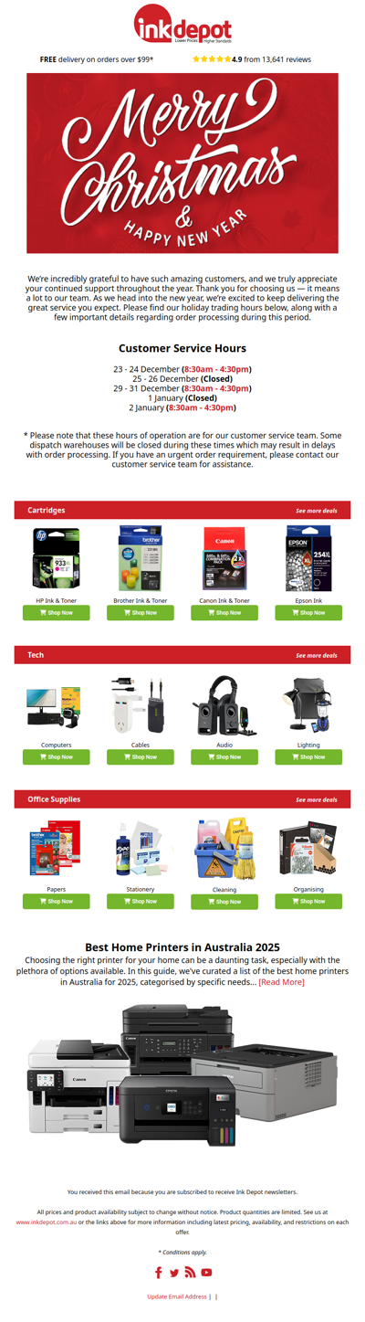 Merry Christmas & Happy New Year – Important Holiday Season Details 🎄