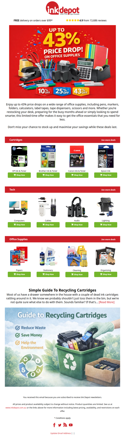 Big Office Supplies Sale 🔥 Save Up to 43% Today