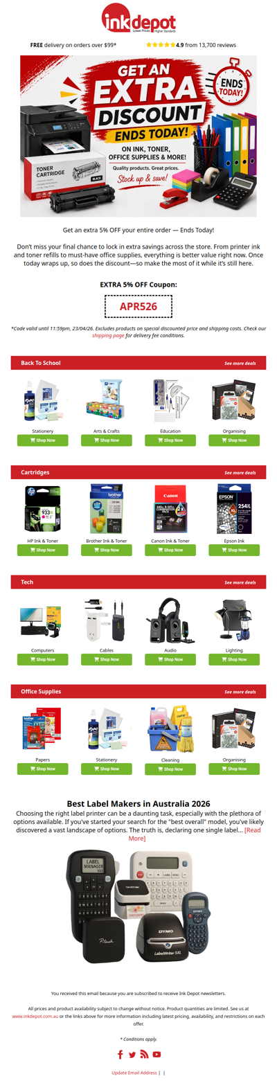 Last Chance – These Extra Discounts End Today! ⏰