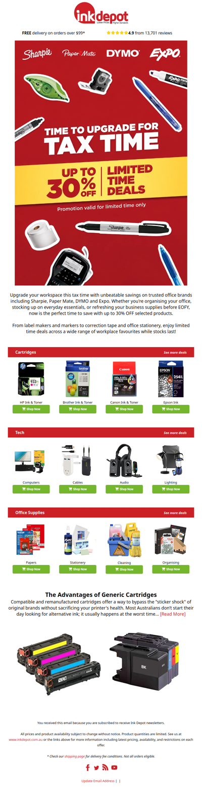 Tax Time Deals Are Here - Save Up to 30% on Office Essentials 😲💥