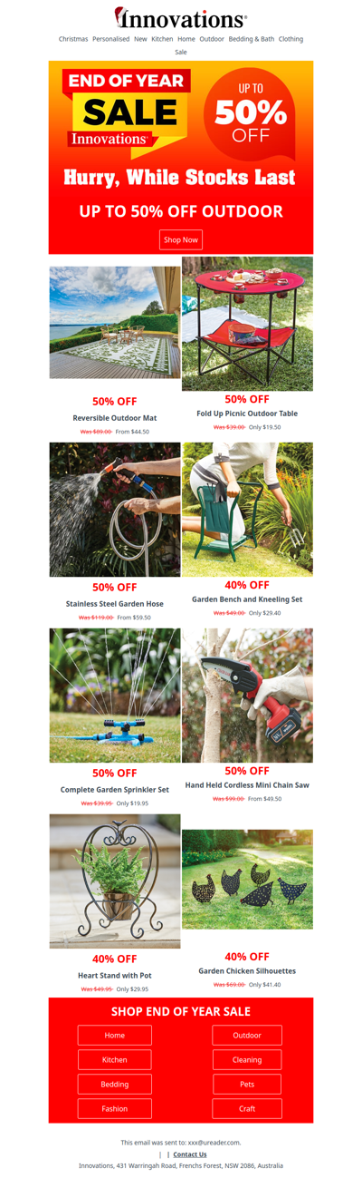 Sale On Now: Up to 50% Off Outdoor