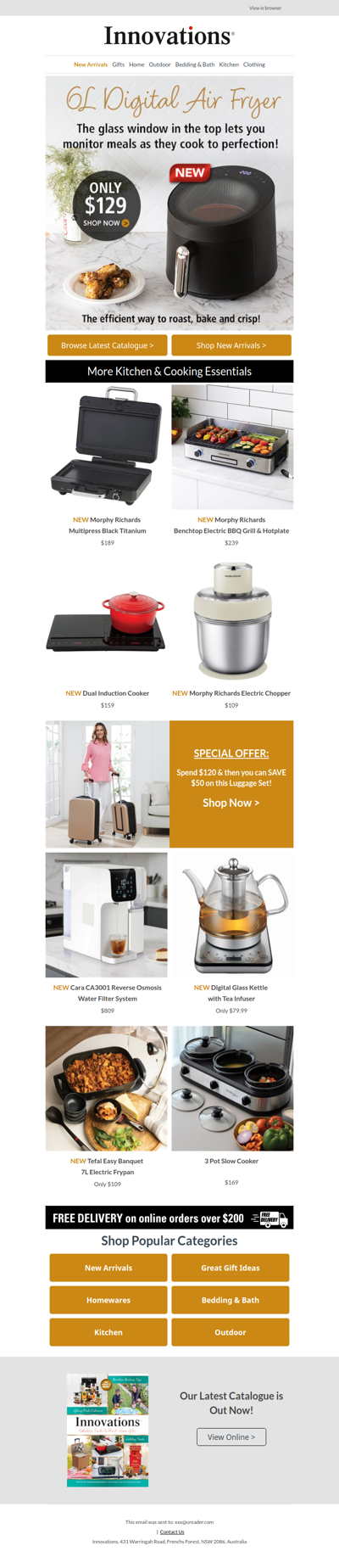 NEW Kitchen Essential - 6L Digital Air Fryer