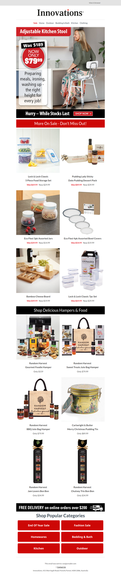 SAVE 55% on our Adjustable Kitchen Stool