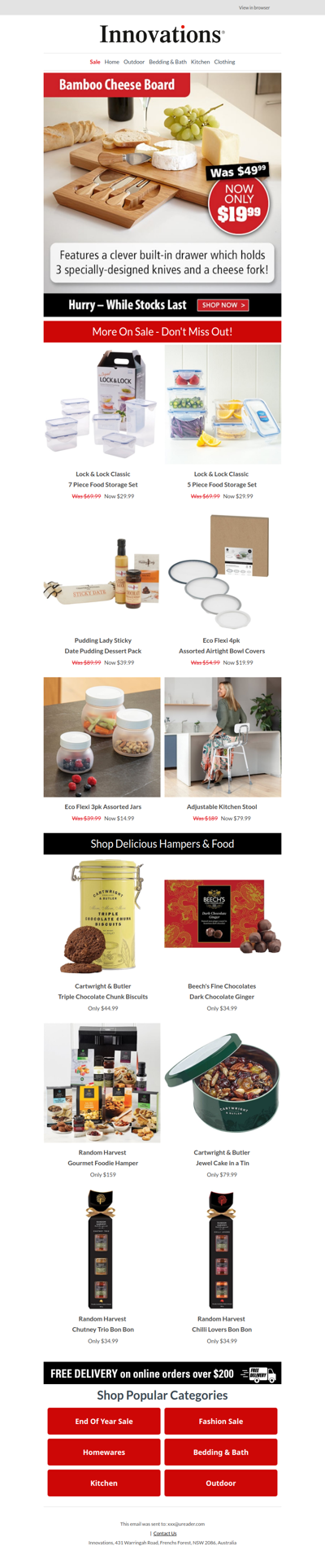 SAVE 60% on our Bamboo Cheese Board 🧀