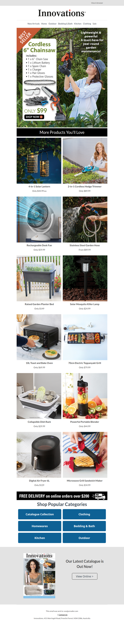 Cordless 6” Chainsaw – Compact, Lightweight & Powerful!