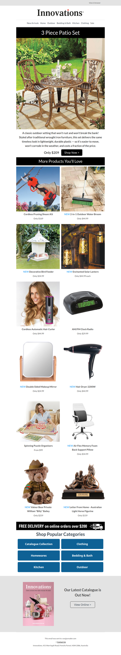 A classic outdoor setting that won't rust!