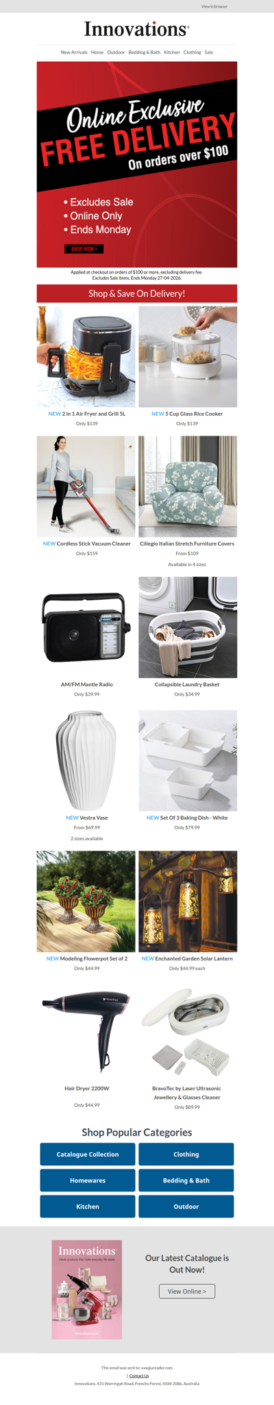 FREE Delivery on Orders Over $100 🚚