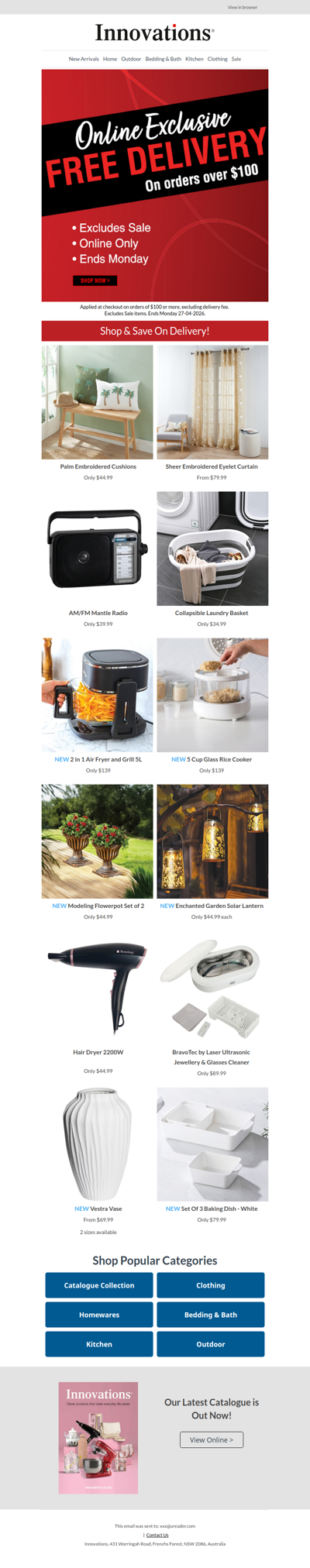 LAST CHANCE for FREE Delivery on Orders Over $100 🚚