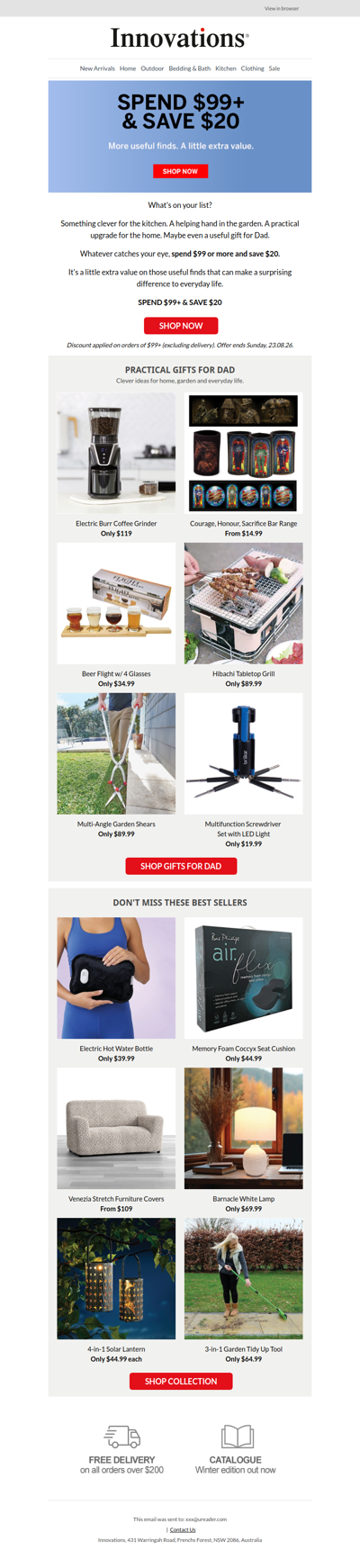 Spend $99+ & Save $20. What Will You Choose?