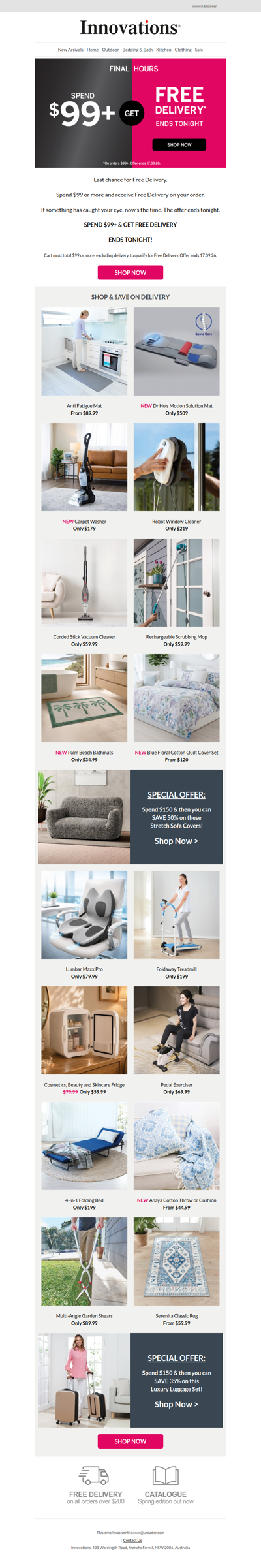 🚚 Free Delivery on Orders $99+ Ends Tonight!