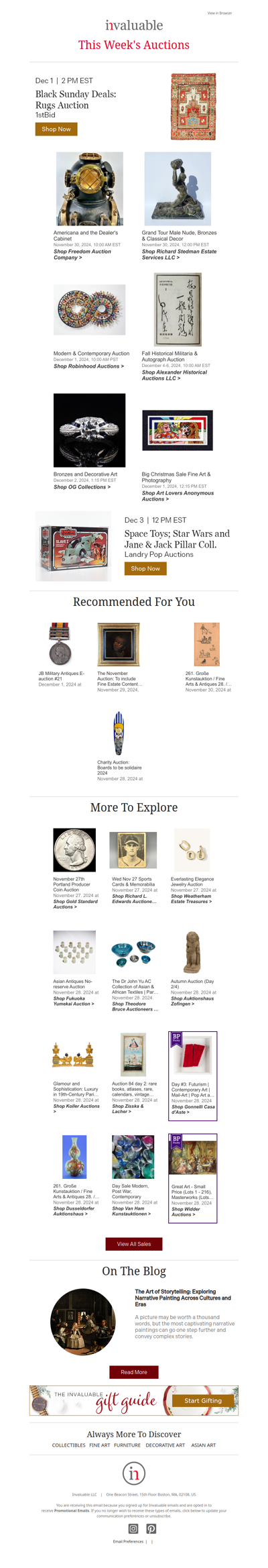 Featured Sales: Collectibles, Fine Art & Decorative Art