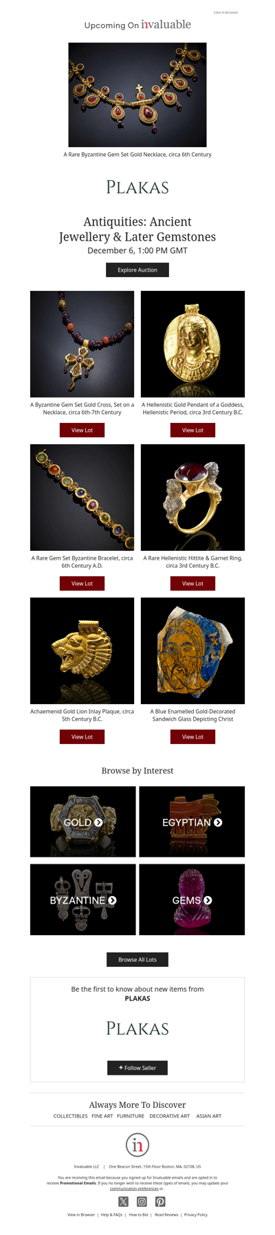 Antiquities: Ancient Jewellery & Later Gemstones