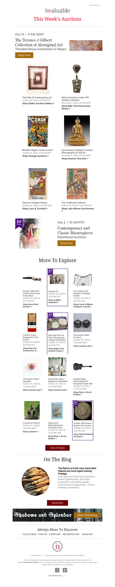 Featured Sales: Jewelry, Fine Art & Collectibles