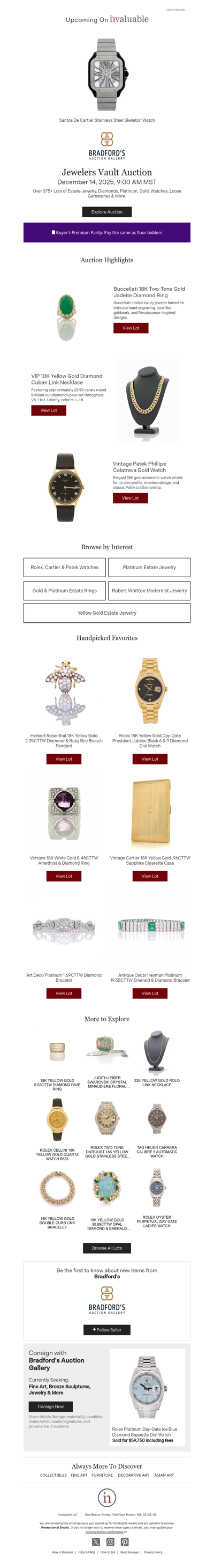Jewelers Vault Auction