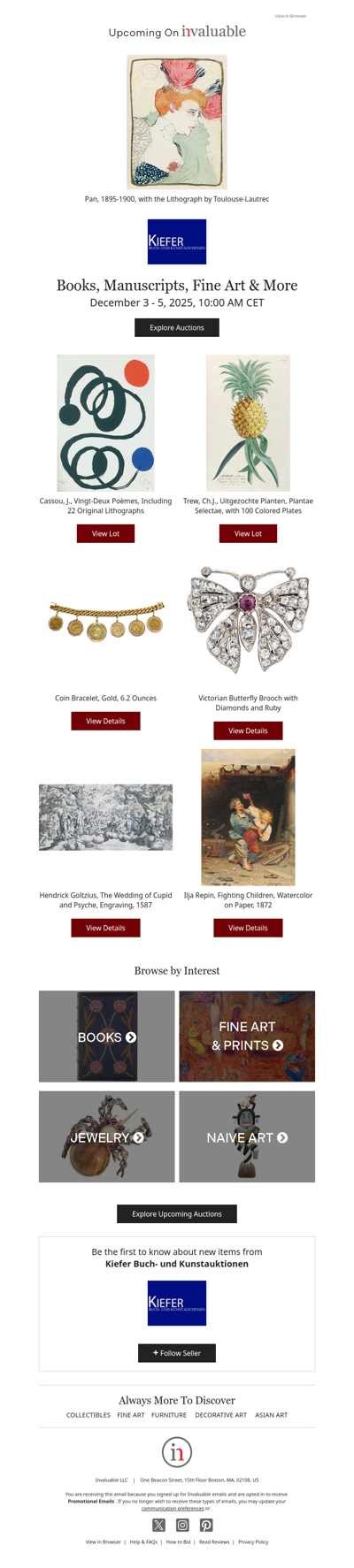 Books, Manuscripts, Fine Art & More