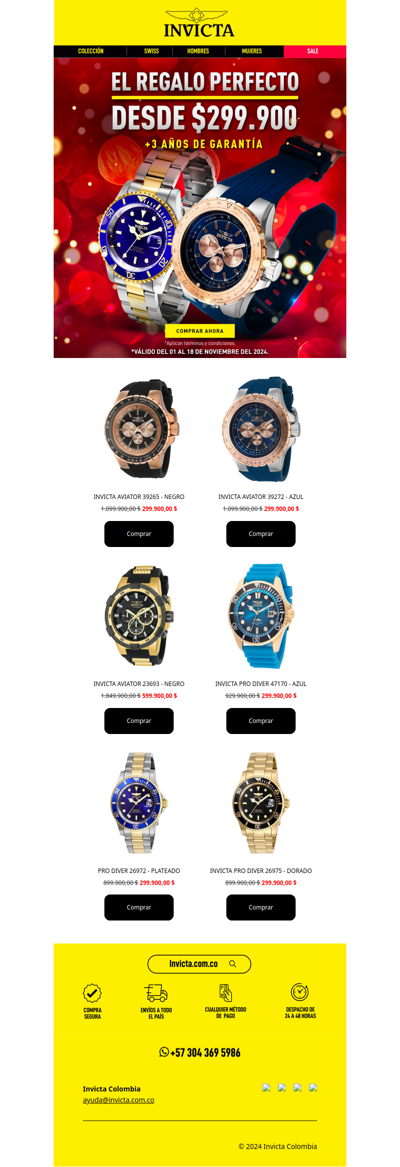 No es un sueño. Es real 💥 Relojes Invicta desde $299.900