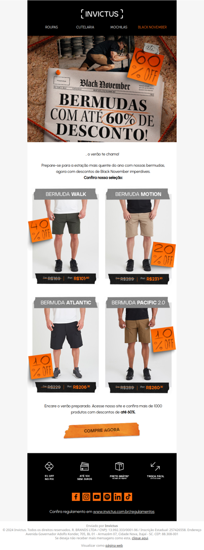 Aproveite nossas Bermudas em promoção 🩳