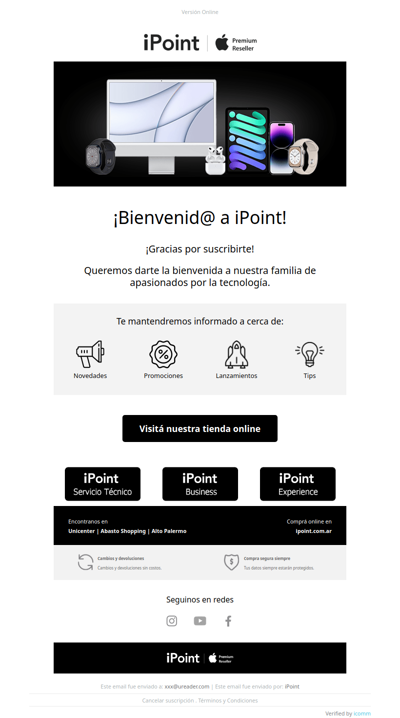 ¡Te damos la bienvenida a iPoint!