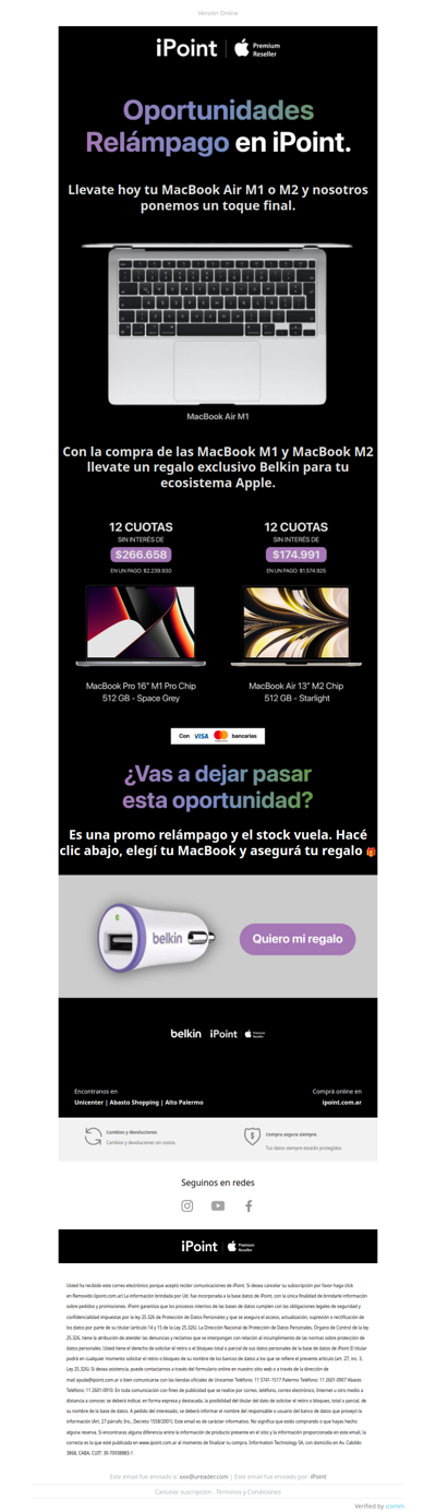 *#QUIEROMIREGALO: Tu nueva Mac viene con un Belkin de regalo. 🎁