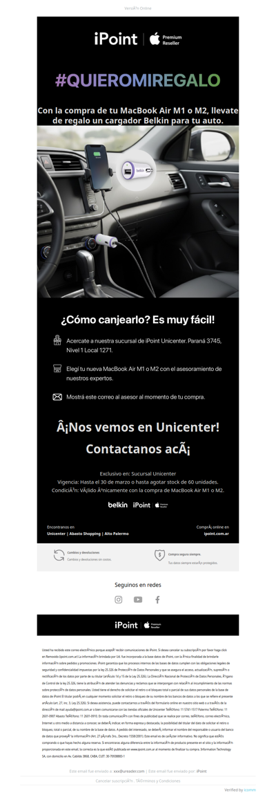 , ¡te esperamos en Unicenter para canjear tu regalo!