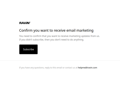 Confirm you want to receive email marketing