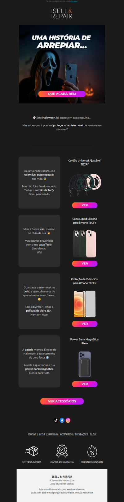 🎃 Neste Halloween, evita os sustos!