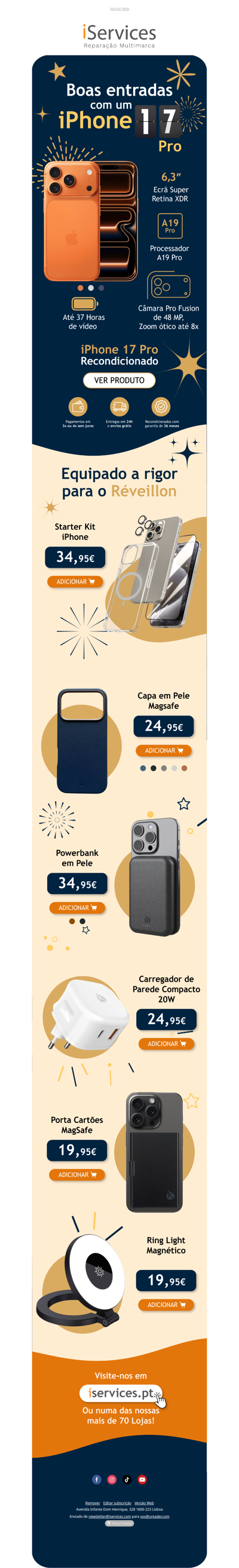 🎉 Entre no novo ano com um iPhone 17 Pro 🤩