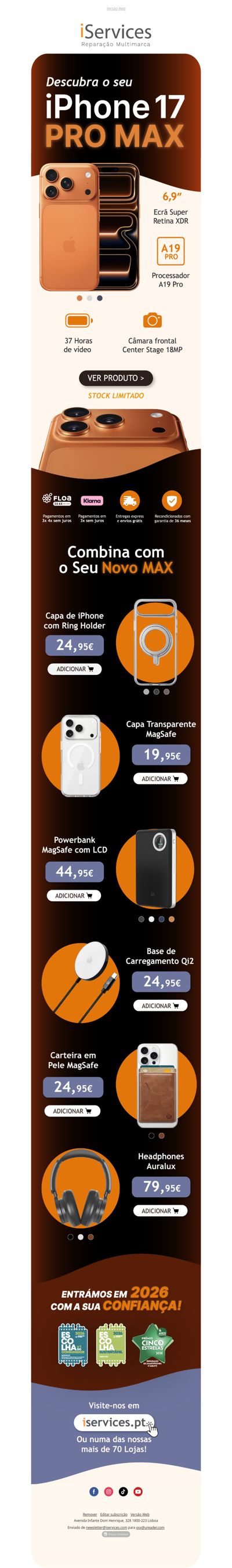 ⭐ Agora é tudo MAX: o iPhone 17 Pro Max chegou 🔥