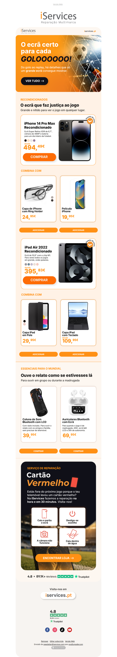 ⚽ O Mundial começa com um iPhone 14 Pro Max desde 494€ 🏆