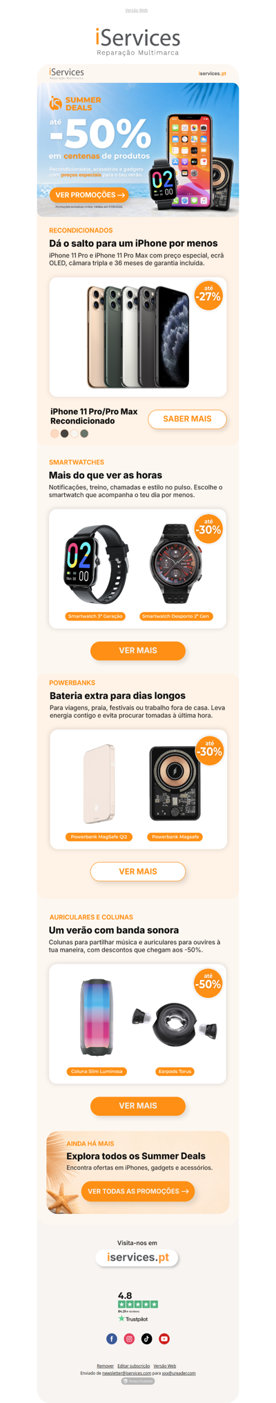 ☀️ Os Summer Deals chegaram à iServices 🔥