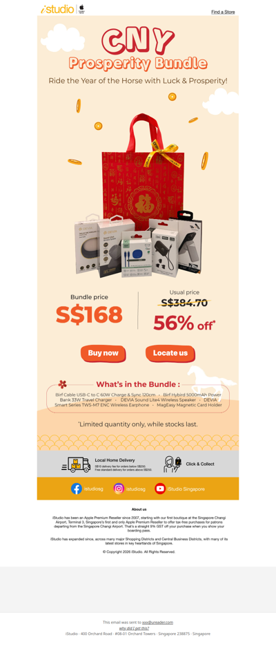 <ADV> Limited Sets Only: Grab the CNY Prosperity Bundle at $168 @ iStudio 🧧💰