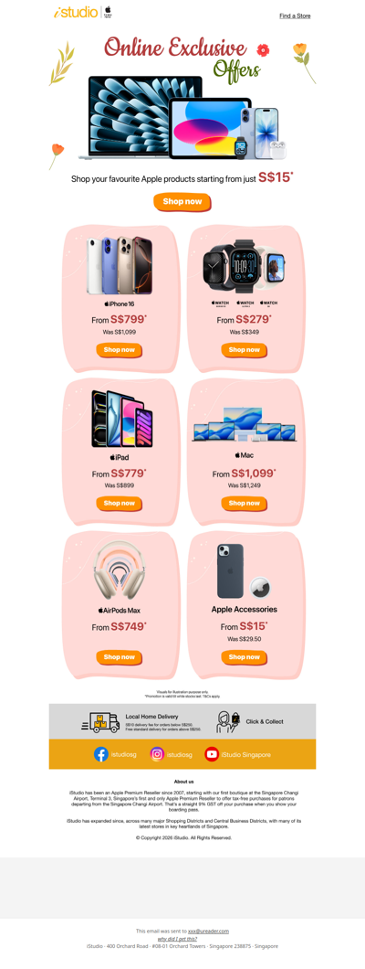 <ADV> Discover our Online Exclusive Deals on your favourite Apple products — from S$15 🤩