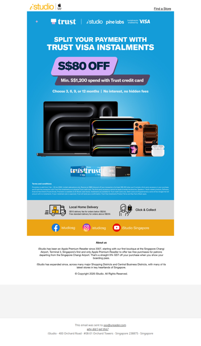 <ADV> Split your payment with Trust Bank and enjoy BIG savings at iStudio 🤩