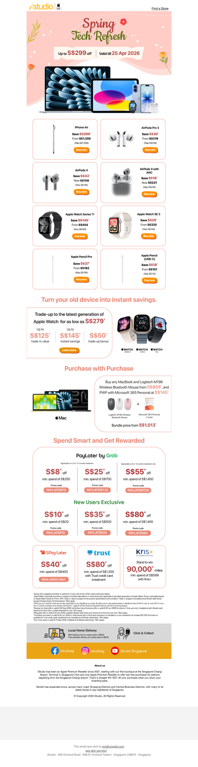 <ADV> Time for a Refresh ✨ Shop your favourite Apple products and unlock incredible savings @ iStudio!