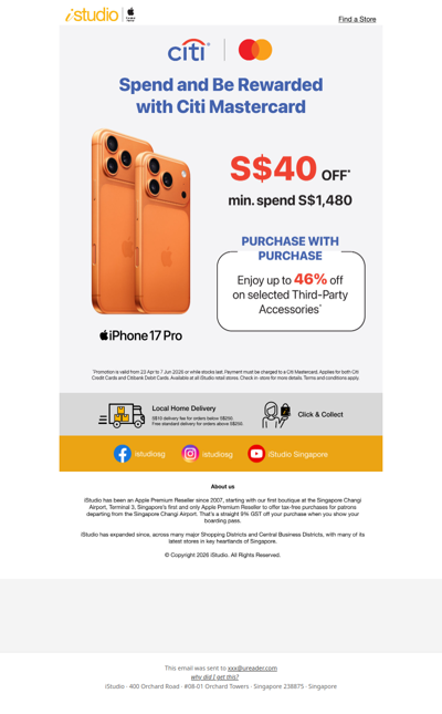 <ADV> Spend and Be Rewarded with Citi Mastercard @ iStudio 💫