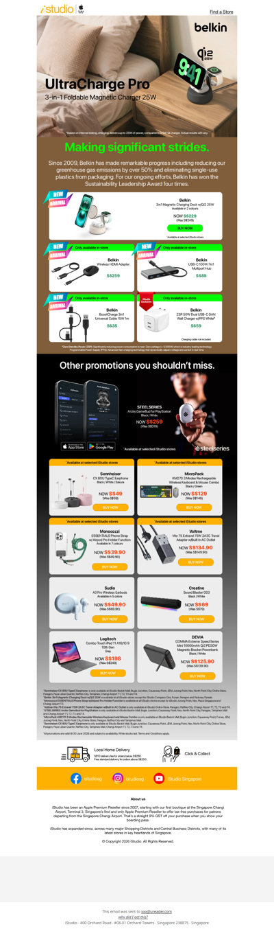 <ADV> Save Up to S$60 on Tech Essentials + New Belkin Arrivals! 🔋