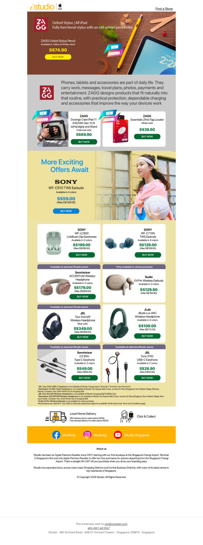 <ADV>⚡ Hurry! Your Favourite Accessories Are on Sale in iStudio.